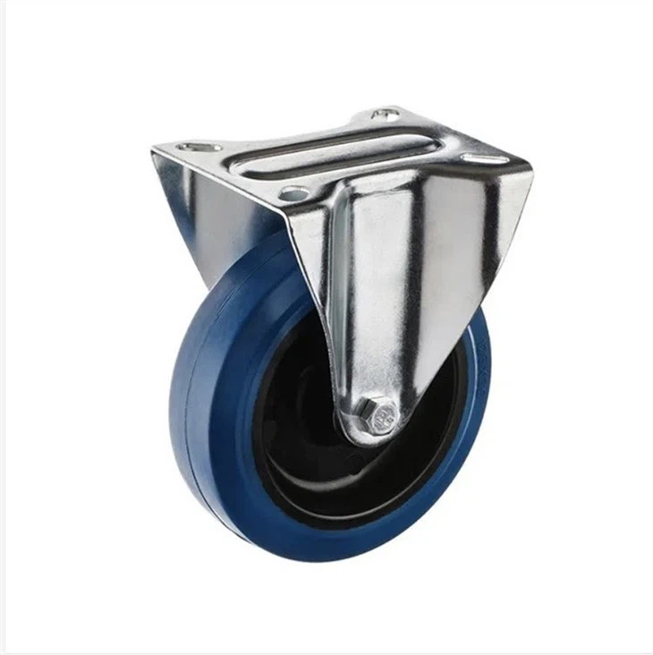 Fixed Elastic Rubber Caster